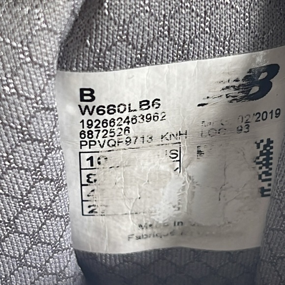 New Balance Womens 680v6 Grey Comfort Athletic Running Shoes Size US 10 - Picture 8 of 8